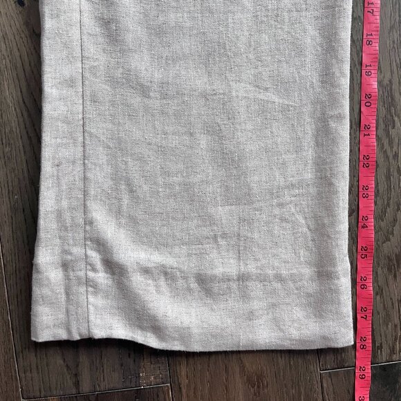 Abercrombie Sloane Linen Blend Wide Leg Trouser Pants Beige Size 25 Short - Picture 6 of 6